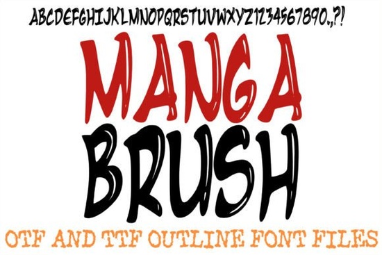 Manga Brush Font